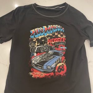 shein black hotwheels t shirt s